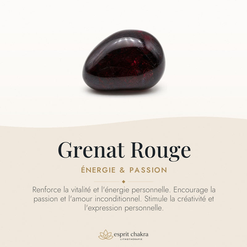 Bracelet Grenat Rouge 8 mm – Ardeur Constante