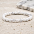 Bracelet Howlite Blanche 6 mm – Présence Attentive