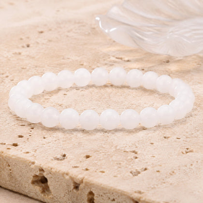 Bracelet Jade Blanc 6 mm – Pureté de l’Intention