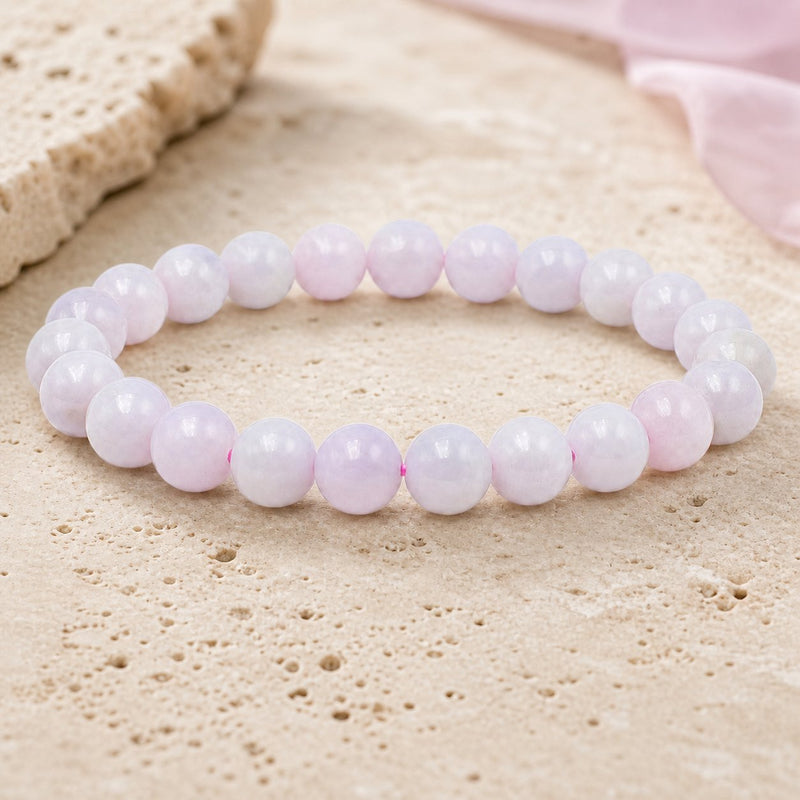 Bracelet Jade de Birmanie Violet 8 mm – Contemplation Paisible