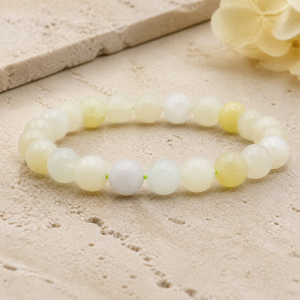 Bracelet Jade de Chine 8 mm – Sourire Doux