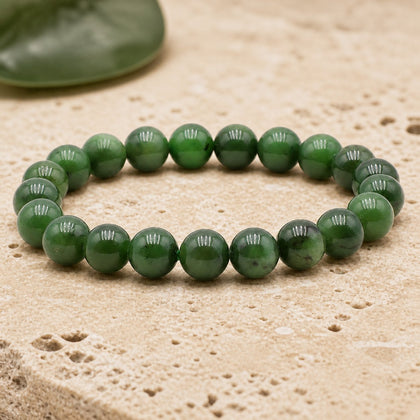 Bracelet Jade Nephrite 10 mm – Patience Fidèle
