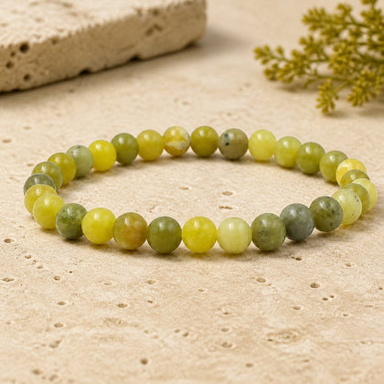 Bracelet Jade Néphrite 6 mm – Sourire Léger