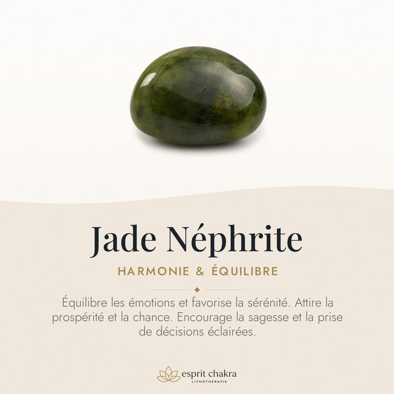 Bracelet Jade Néphrite 8 mm – Cœur Serein
