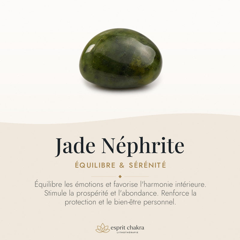 Bracelet Jade Néphrite 8 mm – Cœur Tranquille