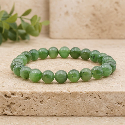 Bracelet Jade Néphrite 8 mm – Don Simple