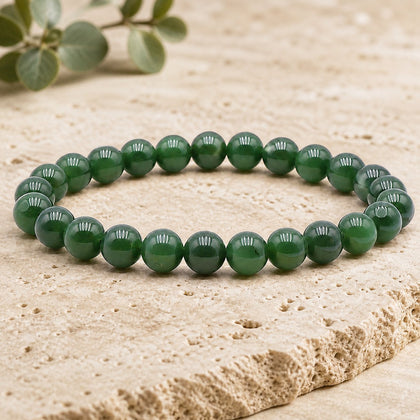 Bracelet Jade Néphrite 8 mm – Harmonie