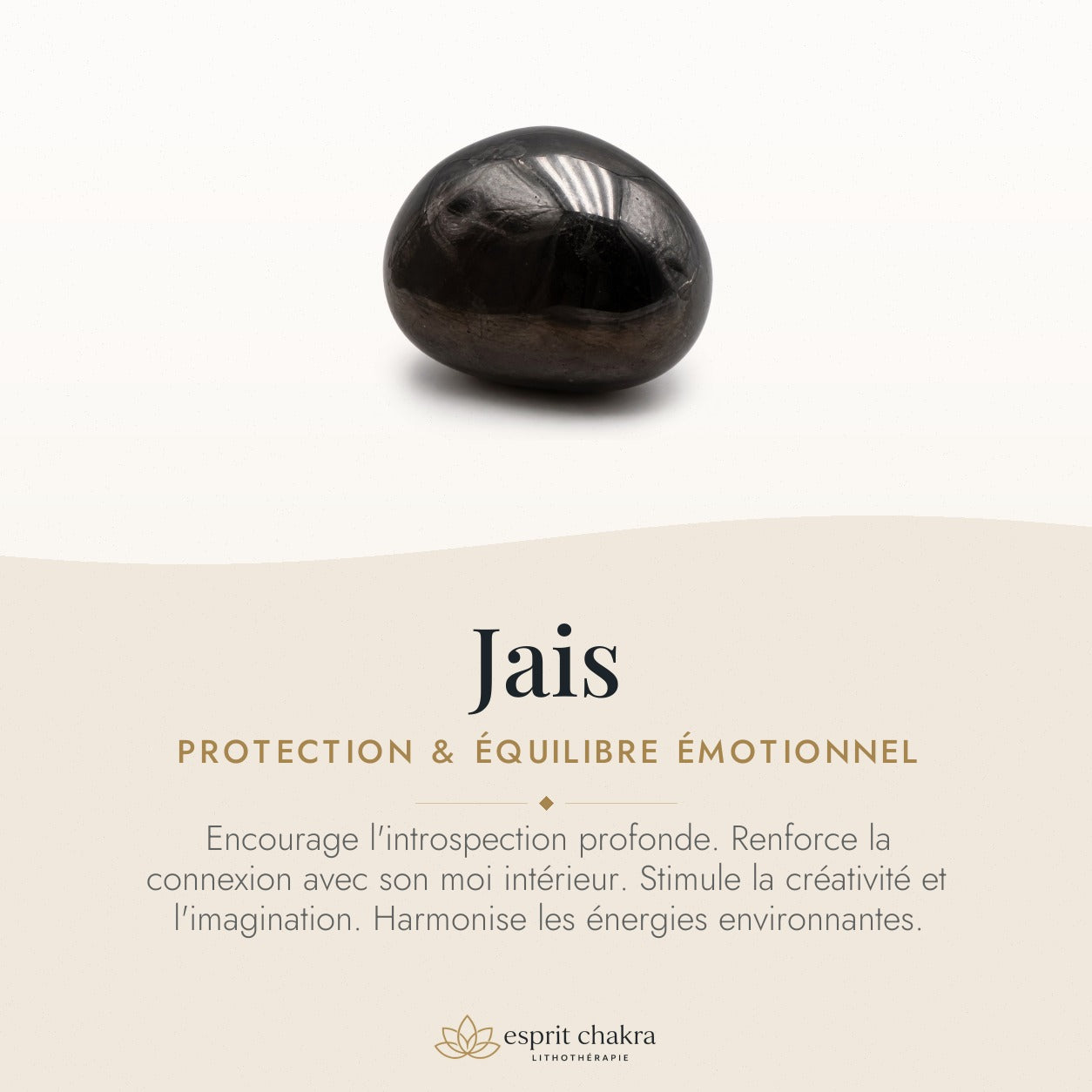 Bracelet Jais 8 mm – Cœur Simple — vertus de la pierre