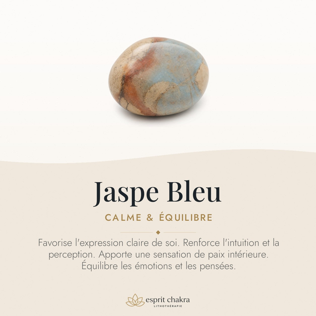 Bracelet Jaspe Bleu 8 mm – Cœur Fidèle — vertus de la pierre