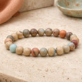 Bracelet Jaspe Bleu 8 mm – Cœur Fidèle