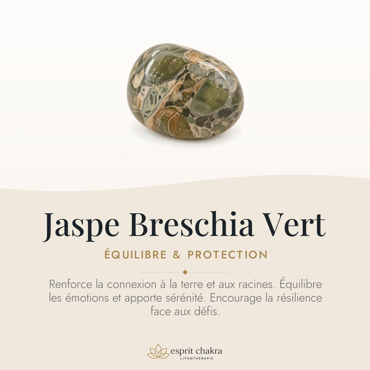 Bracelet Jaspe Breschia 6 mm – Cœur Patient — vertus de la pierre