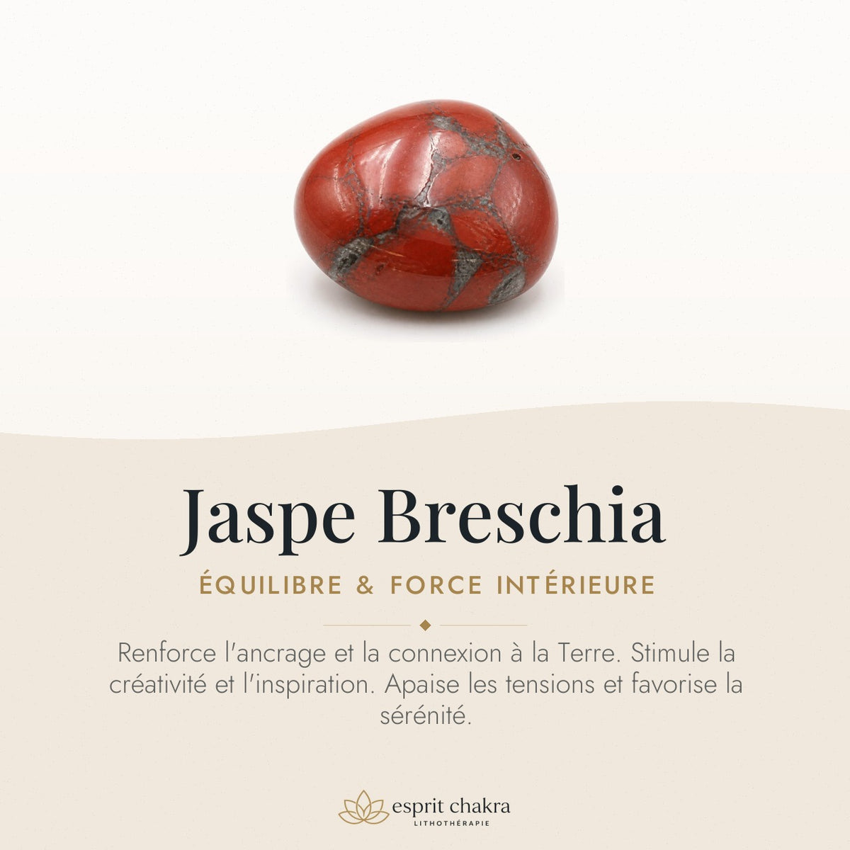 Bracelet Jaspe Breschia 8 mm – Cœur Vaillant — vertus de la pierre