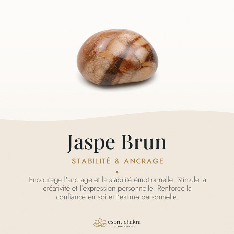 Bracelet Jaspe Brun 6 mm – Stabilité Tranquille
