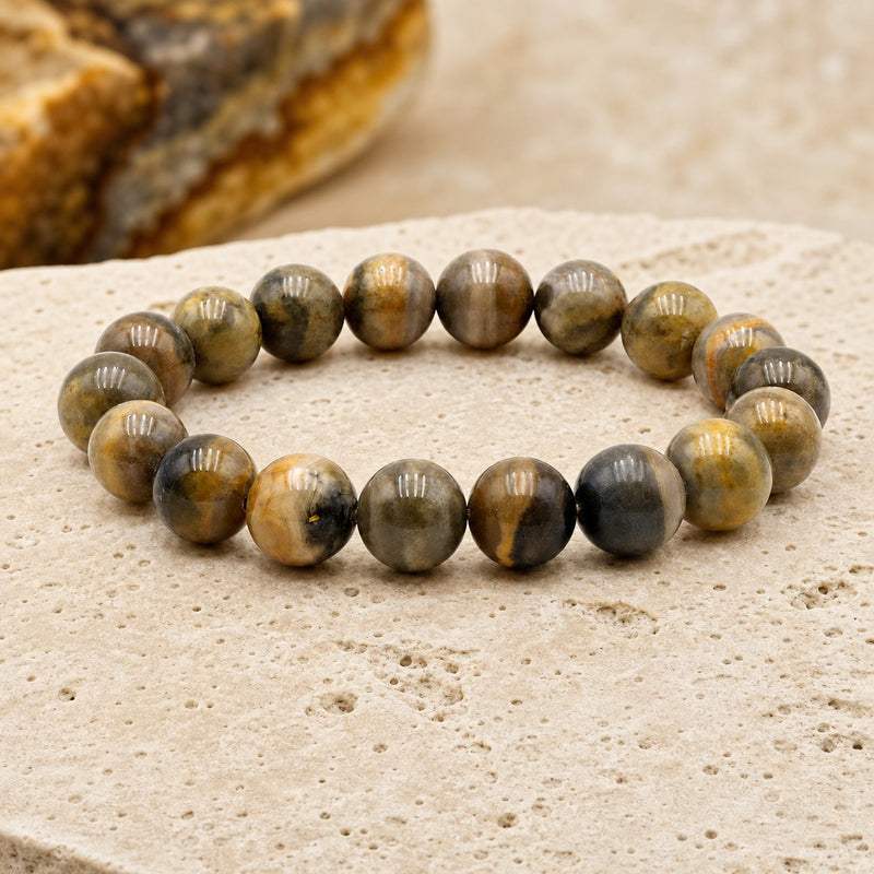 Bracelet Jaspe Bumblebee 10 mm – Audace de l’Envol