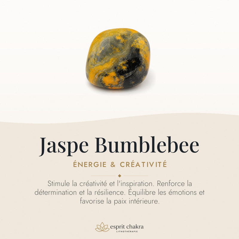 Bracelet Jaspe Bumblebee 10 mm – Créativité Vive