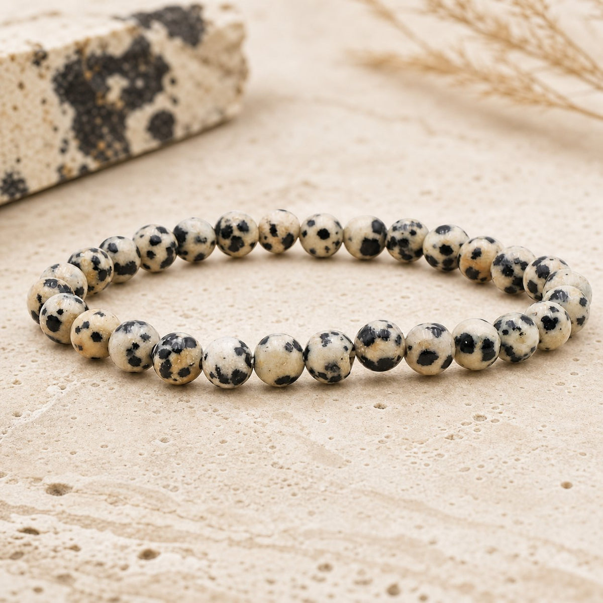 Bracelet Jaspe Dalmatien 6 mm – Joie de la Compagnie