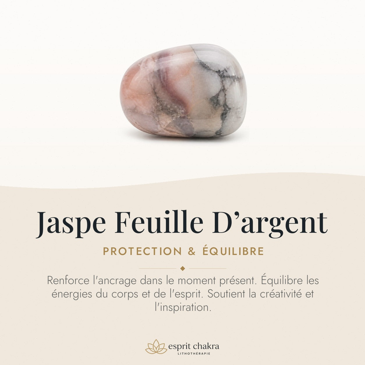 Bracelet Jaspe Feuille d'Argent 6 mm – Protection du Silence — vertus de la pierre