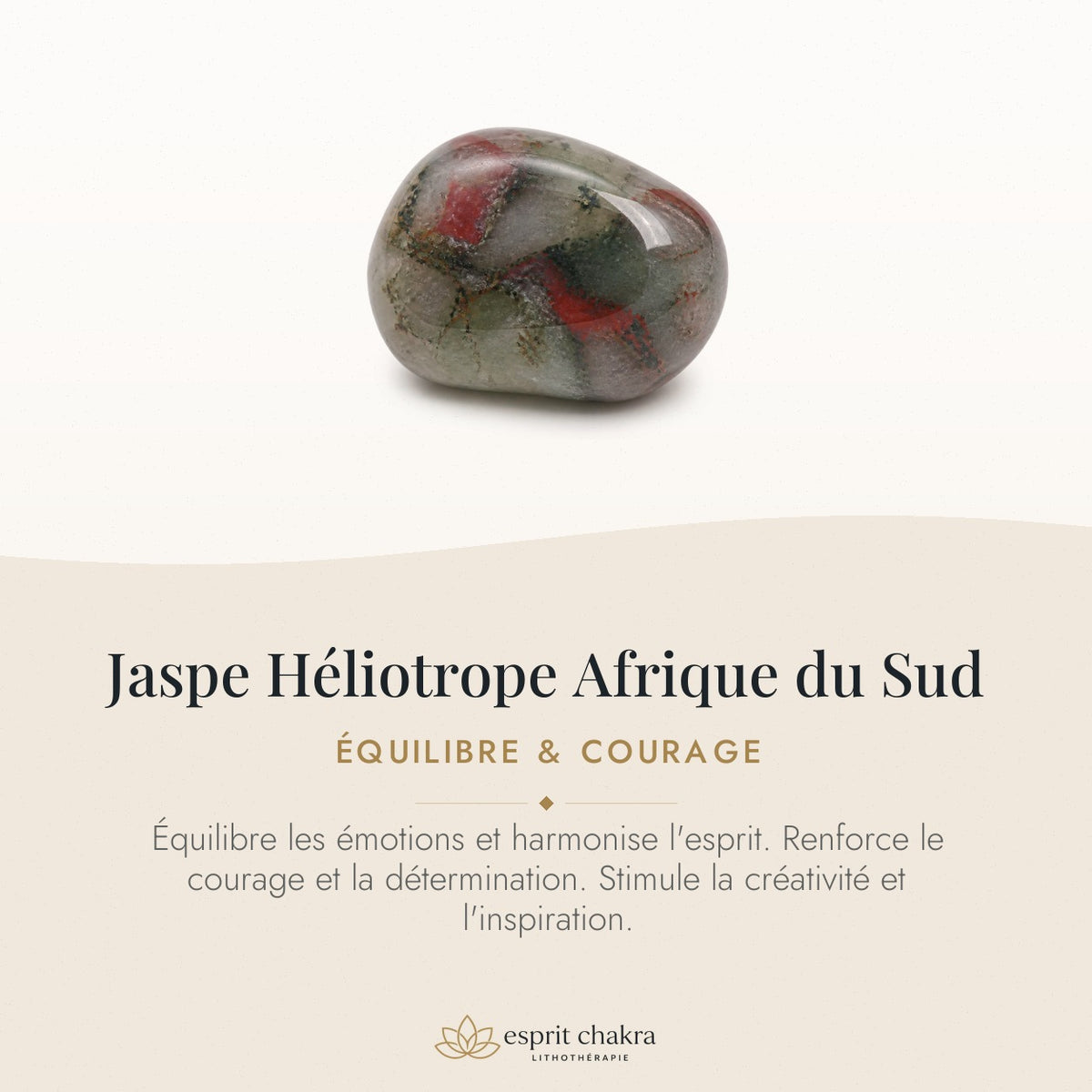 Bracelet Jaspe Héliotrope 6 mm – Ancrage de l’Effort — vertus de la pierre