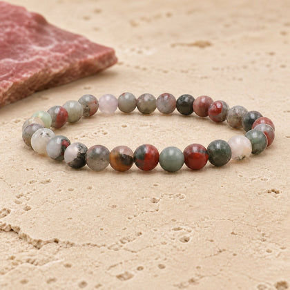 Bracelet Jaspe Héliotrope 6 mm – Ancrage de l’Effort
