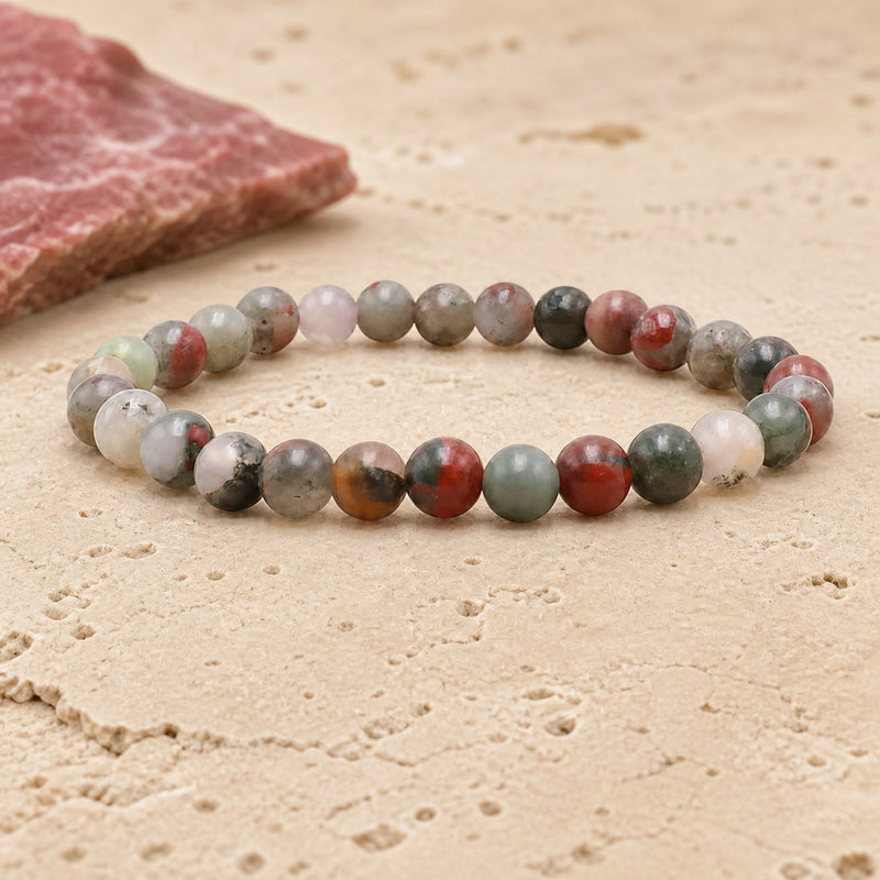 Bracelet Jaspe Héliotrope 6 mm – Ancrage de l’Effort