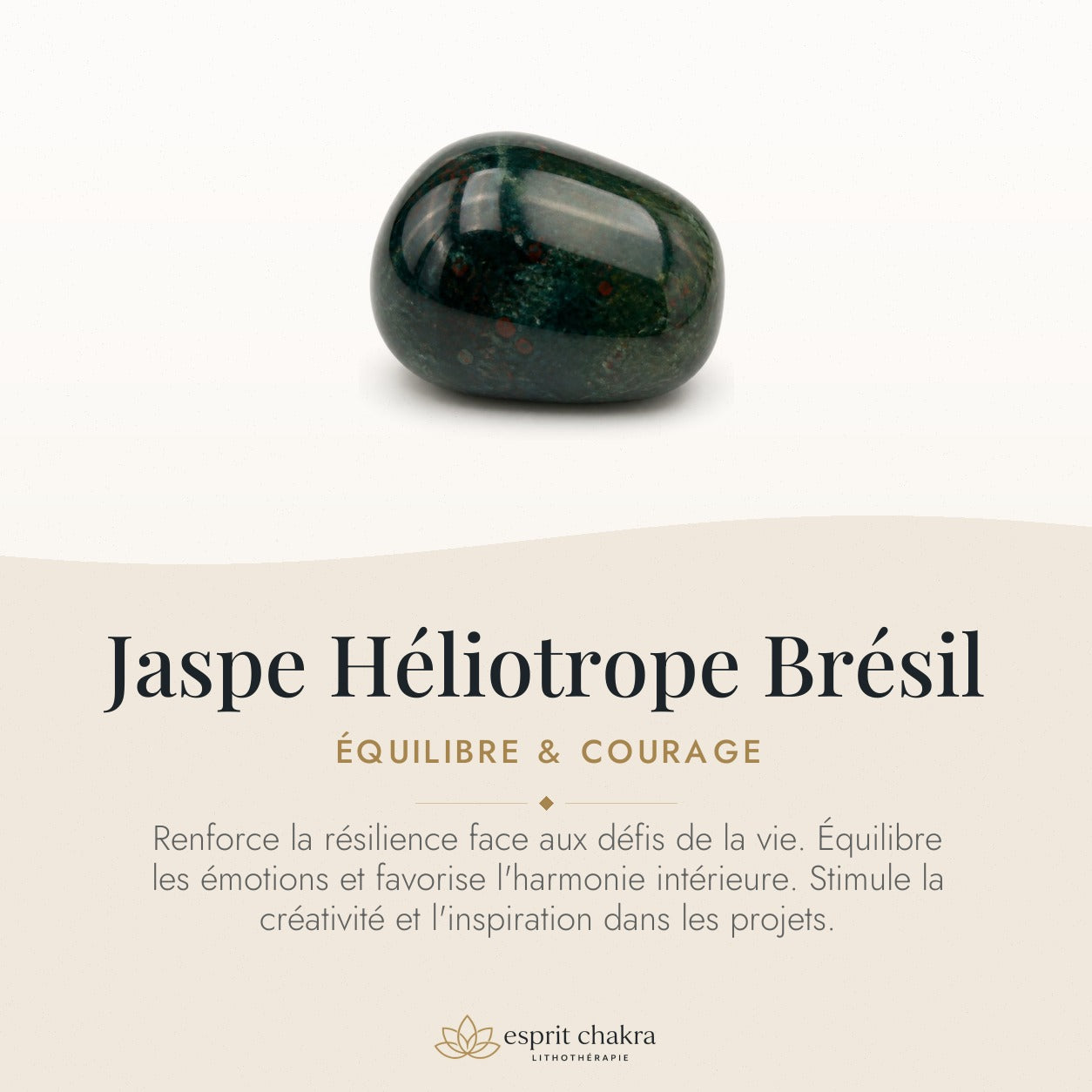 Bracelet Jaspe Héliotrope 6 mm – Courage Tenace — vertus de la pierre