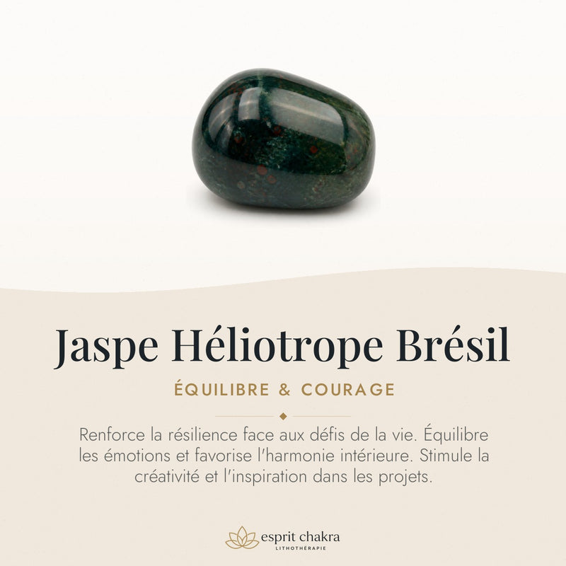 Bracelet Jaspe Héliotrope 6 mm – Courage Tenace