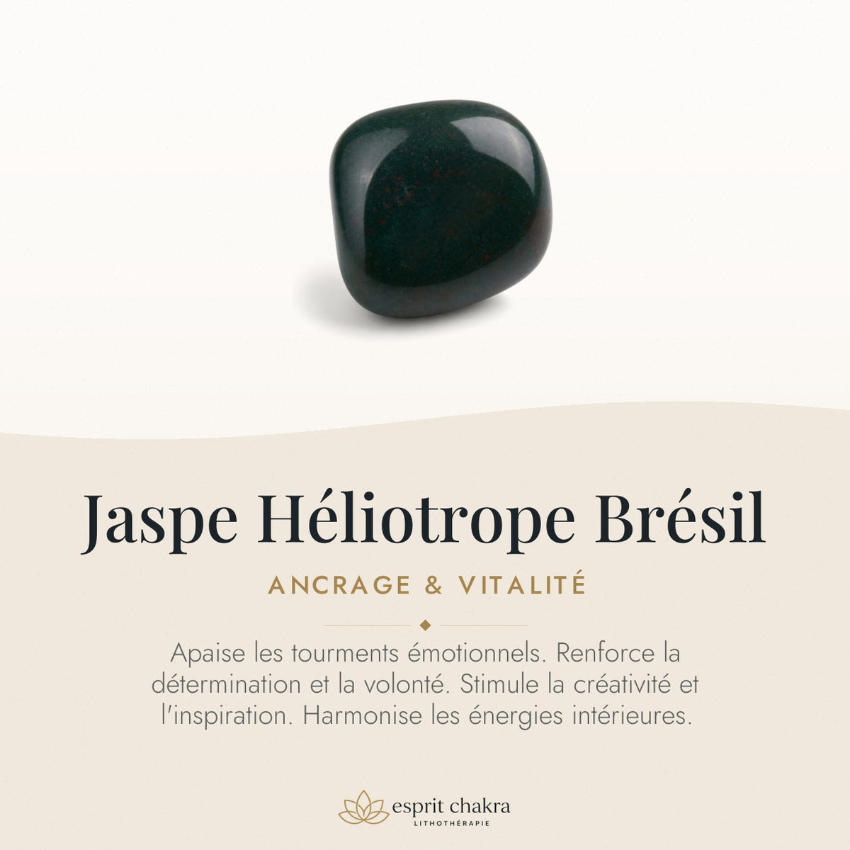 Bracelet Jaspe Héliotrope 8 mm – Ténacité Calme — vertus de la pierre