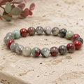 Bracelet Jaspe Héliotrope 8 mm – Vaillance Tranquille