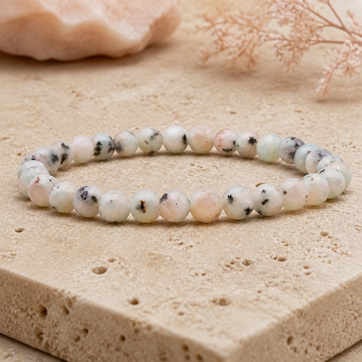 Bracelet Jaspe Kiwi 6 mm – Renouveau Serein