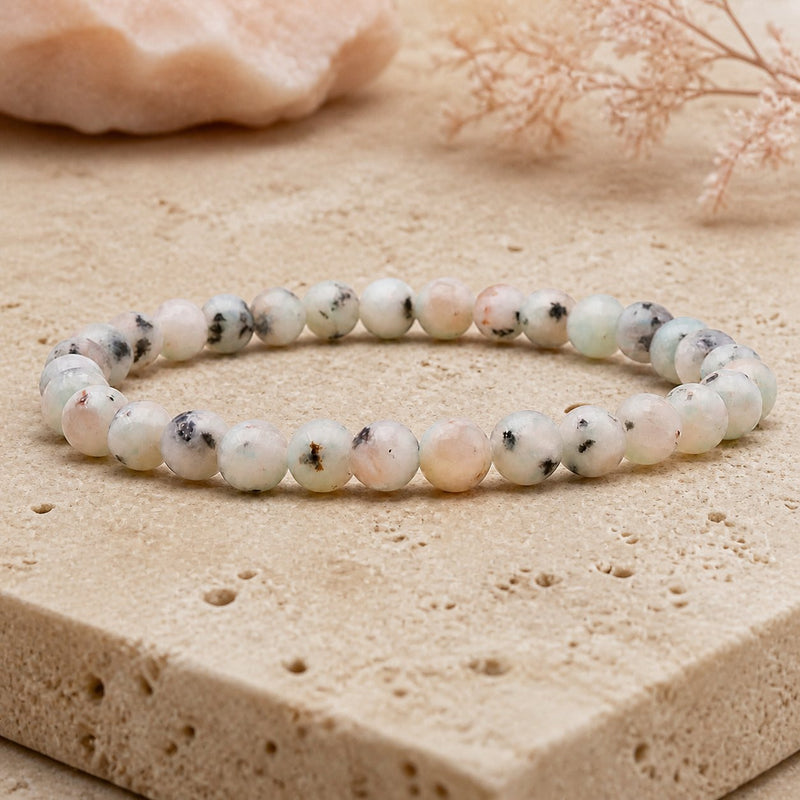 Bracelet Jaspe Kiwi 6 mm – Renouveau Serein