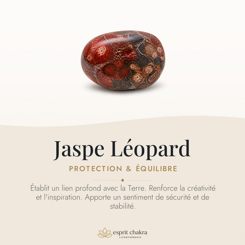 Bracelet Jaspe Léopard 6 mm – Instinct Sûr