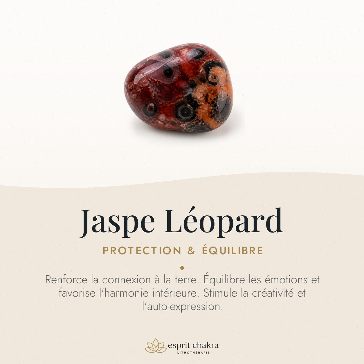 Bracelet Jaspe Léopard 6 mm – Protection de la Marche — vertus de la pierre