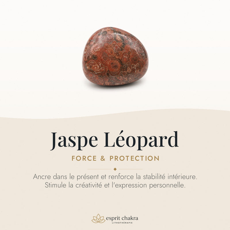Bracelet Jaspe Léopard 8 mm – Chemin Assuré