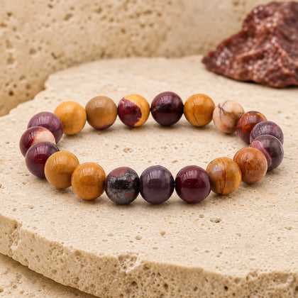 Bracelet Jaspe Mokaïte 10 mm – Élan de l’Aventure