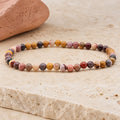 Bracelet Jaspe Mokaïte 4 mm – Cœur Tendre