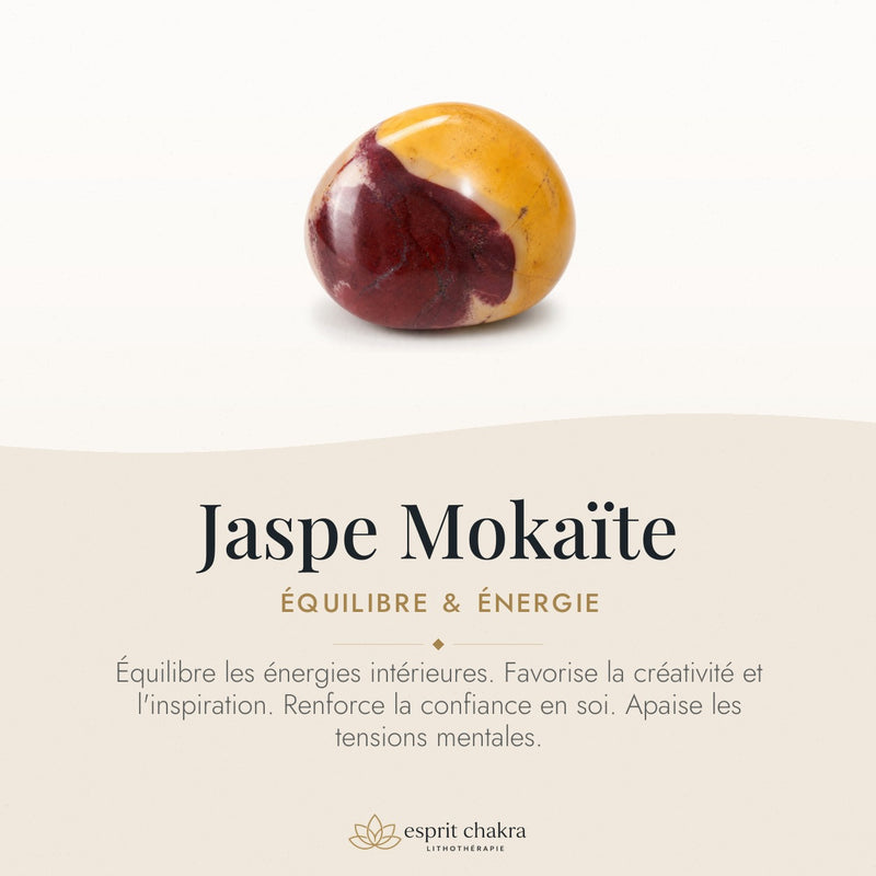 Bracelet Jaspe Mokaïte 8 mm – Cœur en Paix