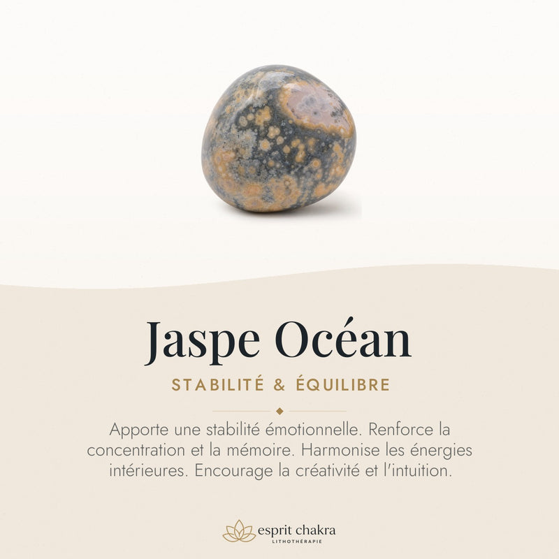 Bracelet Jaspe Océan 10 mm – Équilibre des Cycles
