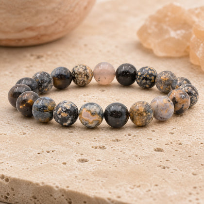Bracelet Jaspe Océan 10 mm – Équilibre des Cycles