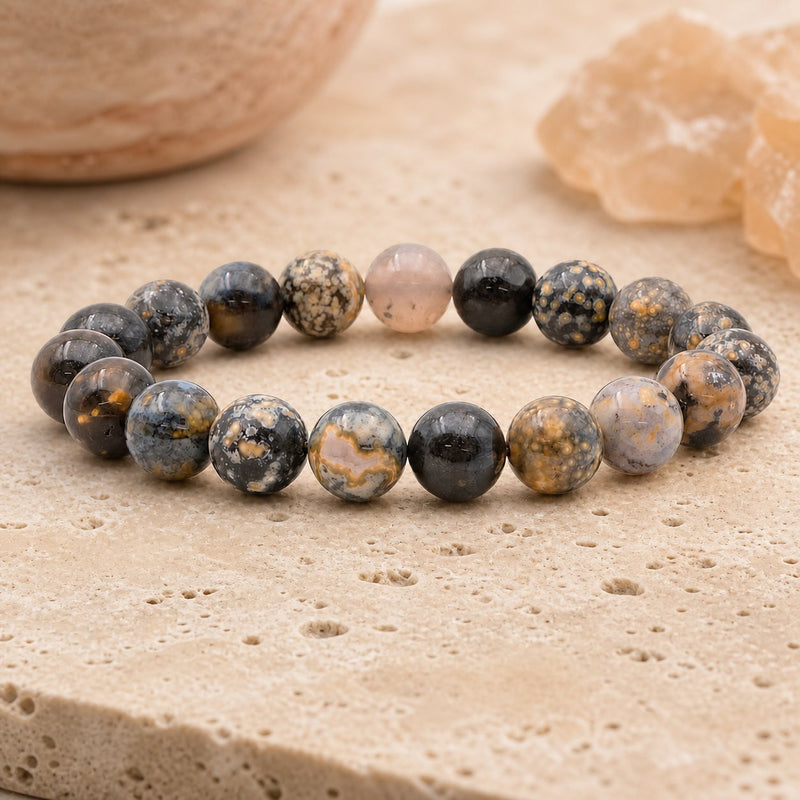 Bracelet Jaspe Océan 10 mm – Équilibre des Cycles