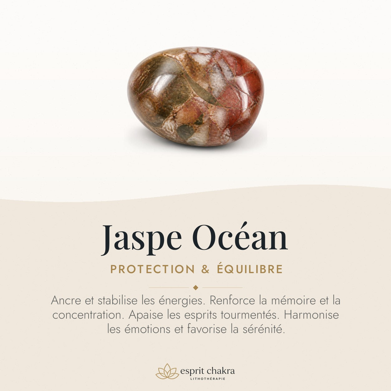 Bracelet Jaspe Océan 10 mm – Sérénité des Marées — vertus de la pierre
