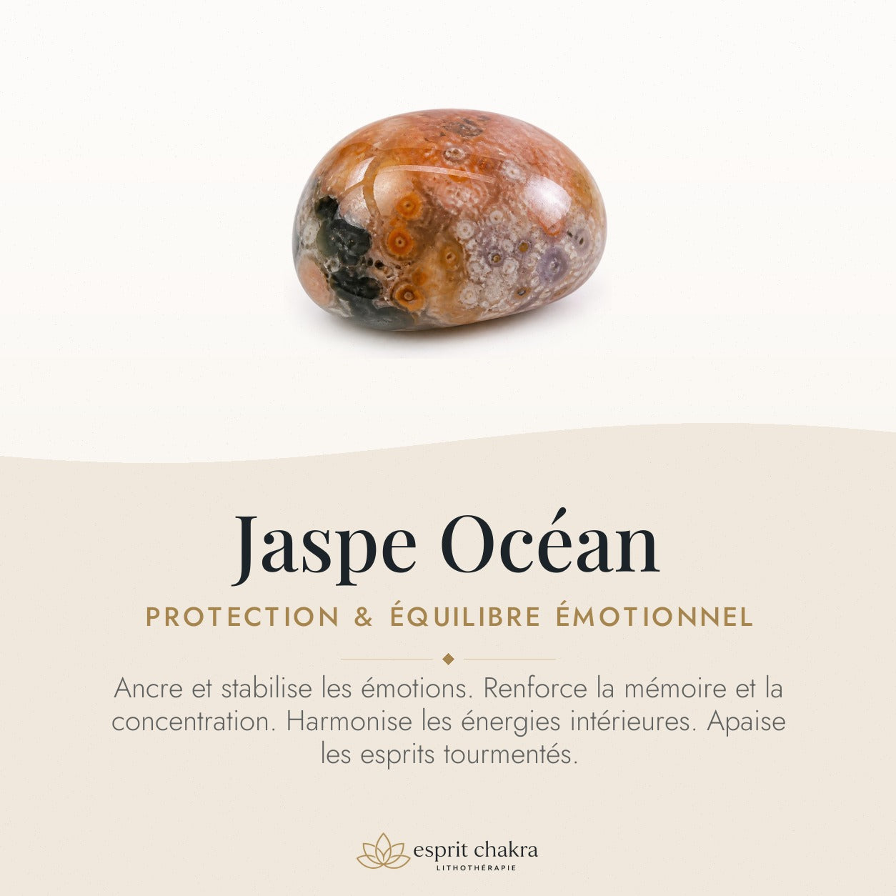 Bracelet Jaspe Océan 6 mm – Douceur du Ressac — vertus de la pierre