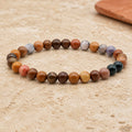 Bracelet Jaspe Océan 6 mm – Douceur du Ressac