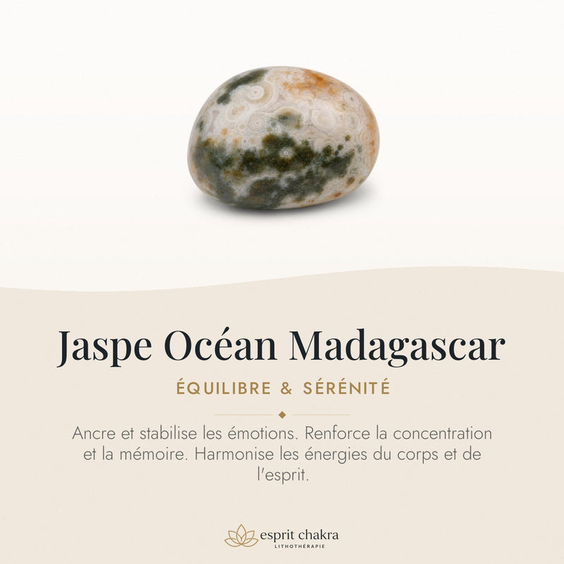 Bracelet Jaspe Océan 8 mm – Chaleur du Cœur
