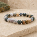 Bracelet Jaspe Océan 8 mm – Chaleur du Cœur