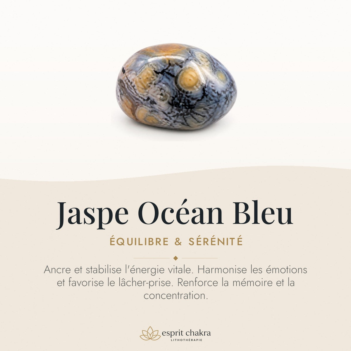 Bracelet Jaspe Océan Bleu 6 mm – Horizon Calme — vertus de la pierre