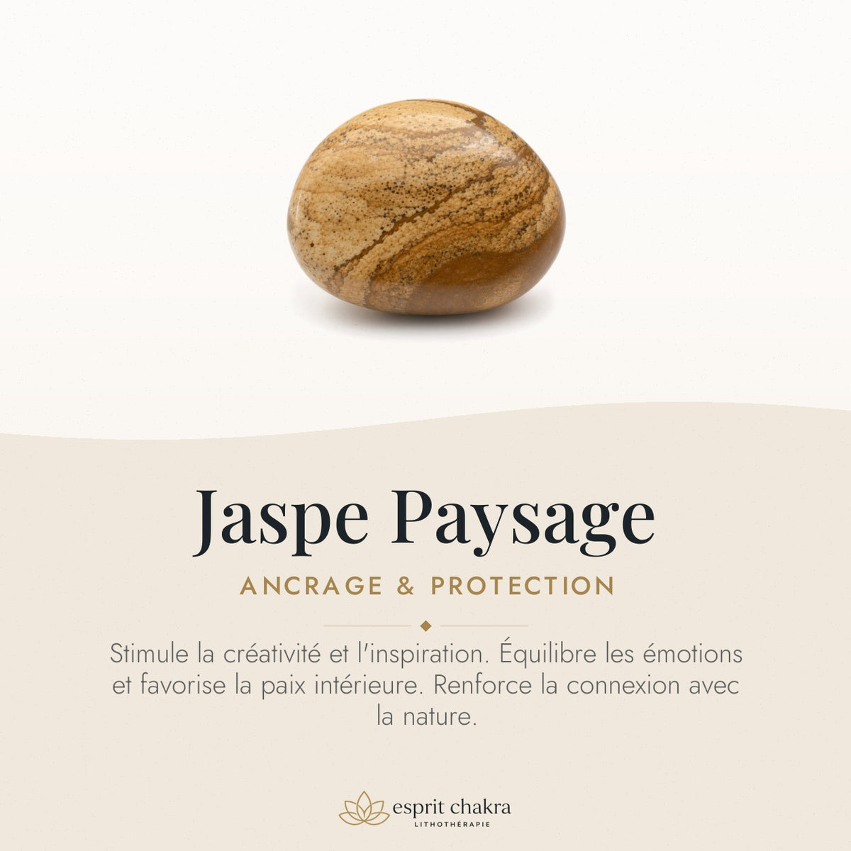Bracelet Jaspe Paysage 10 mm – Ancrage du Voyage — vertus de la pierre