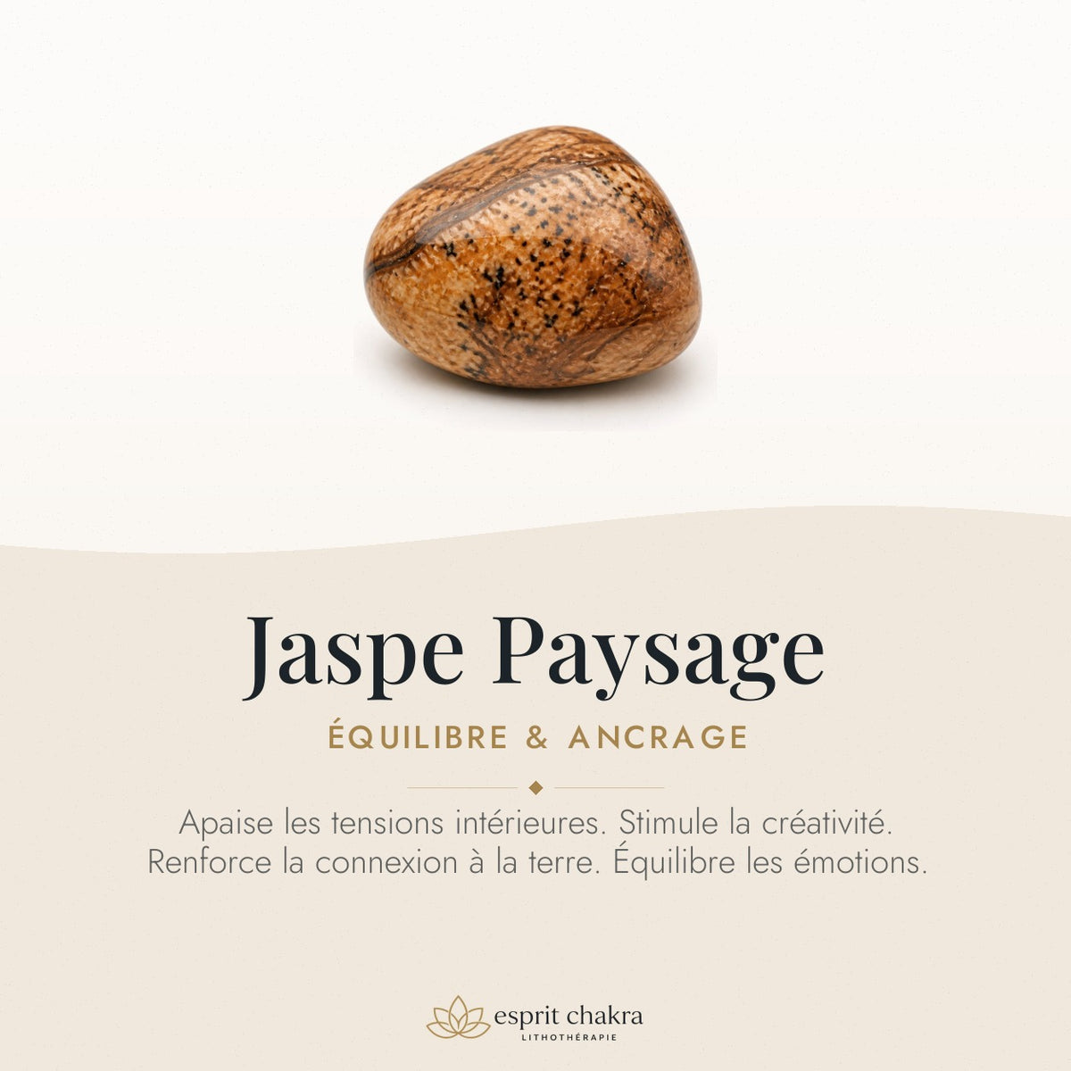 Bracelet Jaspe Paysage 6 mm – Distance Sereine — vertus de la pierre
