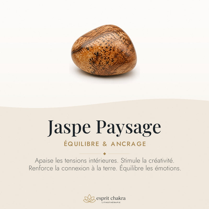 Bracelet Jaspe Paysage 6 mm – Distance Sereine