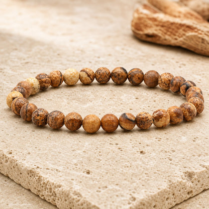 Bracelet Jaspe Paysage 6 mm – Distance Sereine
