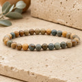 Bracelet Jaspe Paysage 6 mm – Étendue Paisible
